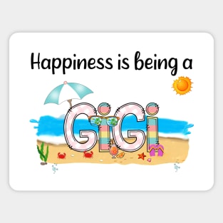 Happiness Is Being A Gigi Summer Beach Happy Mother's Day T-Shirt Magnet